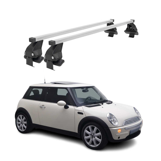 2001-2013 Mini Cooper Hatchback Roof Rack Cross Bars Silver