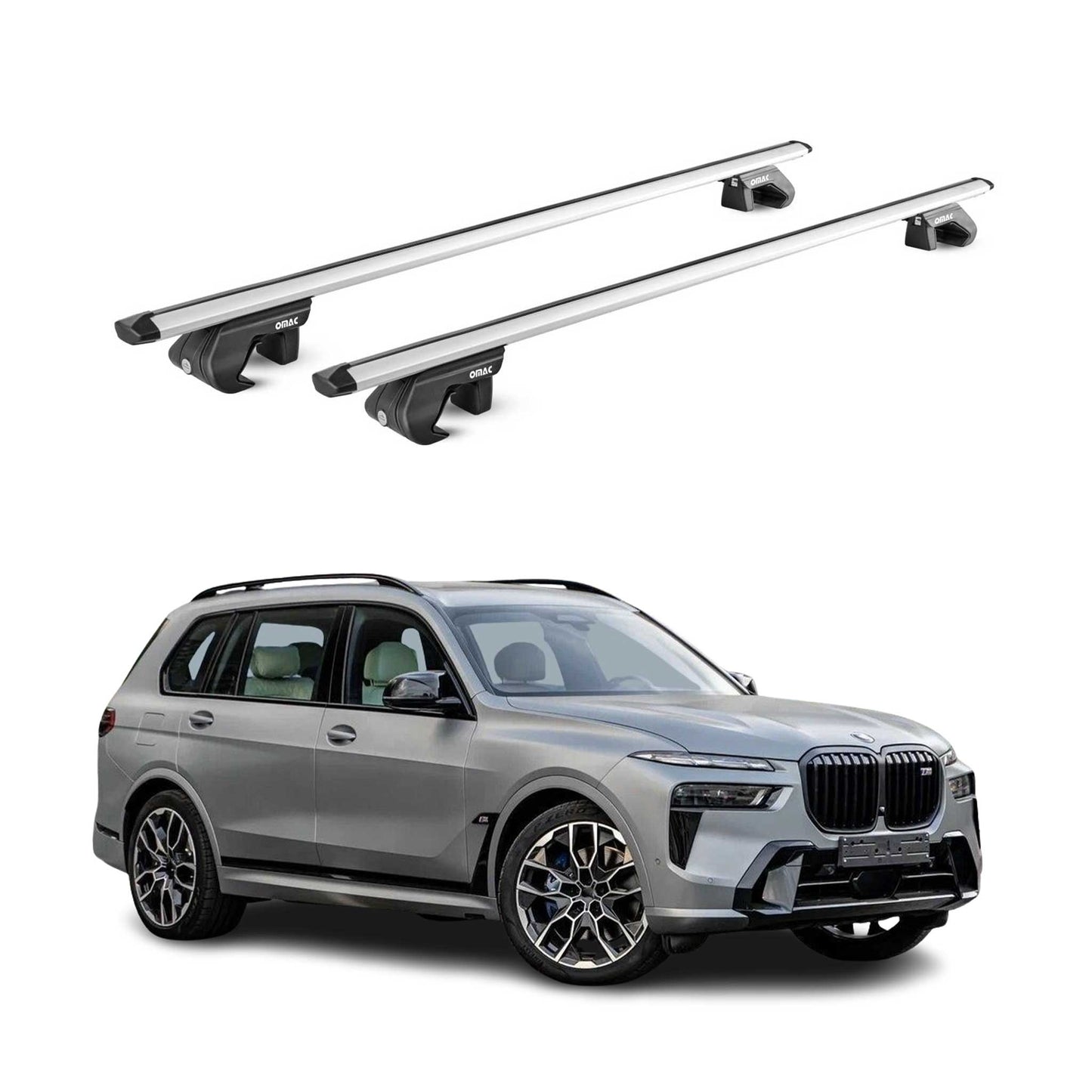 2019-2025 BMW X7 G07 Roof Rack Cross Bars Silver