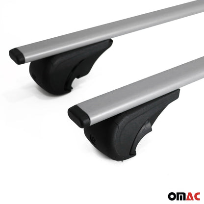OMAC Roof Racks Luggage Carrier Cross Bars Iron for Kia EV9 GT-Line 2024 Gray 2 Pcs G003558
