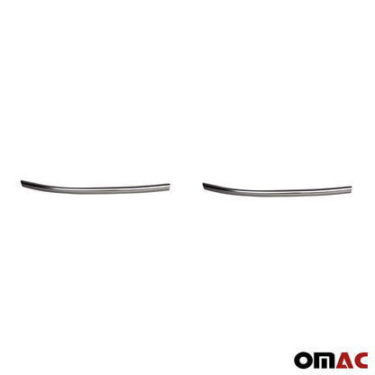 OMAC Front Bumper Grill Trim Molding for VW Caddy 2015-2020 Steel Silver 2 Pcs 7555081