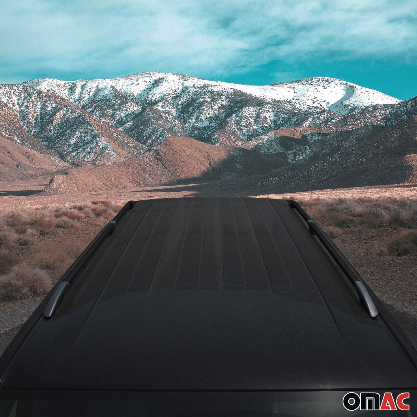 OMAC Aluminium Roof Rack Side Rails for Chevrolet City Express 2015-2018 Black 2x Alu D5035933B