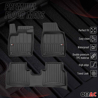 2021-2024 Volkswagen ID.4 Premium Floor Mats Liners Full Set All Weather Heavy Duty