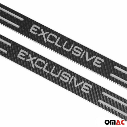 OMAC Door Sill Scuff Plate Illuminated for Ford Ranger Exclusive Steel Carbon Foiled 9696092CFE