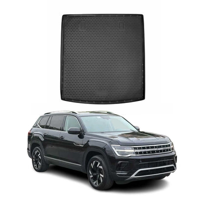 2018-2025 VW Atlas Cargo Liner Trunk Mat All Weather Folded Backseat Black