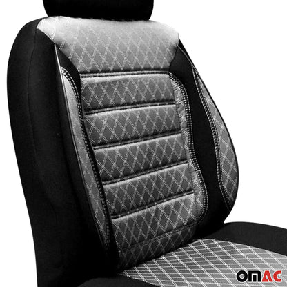 2006-2025 Mercedes Sprinter W906 W907 Front Car Seat Covers Grey & Black Set
