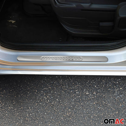 Toyota Door Sill Scuff Plate Scratch Protector Gloss Stainless Steel Silver 4 Pcs