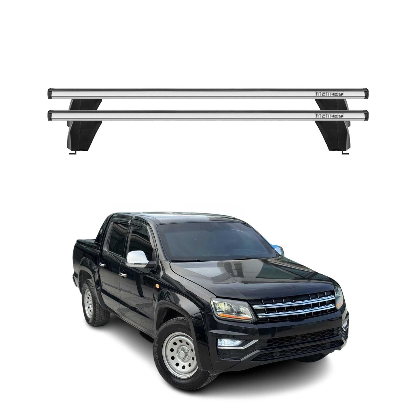 2010-2020 VW Amarok Roof Rack Cross Bars Silver