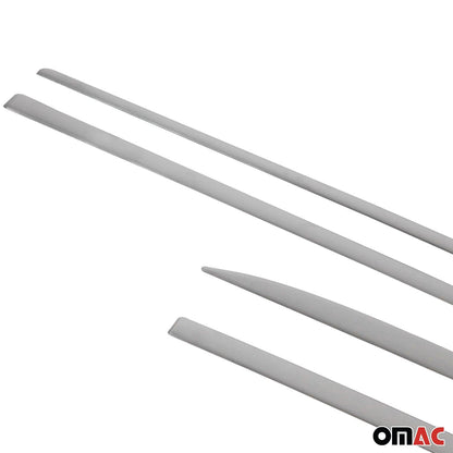 OMAC Side Door Molding Trim Skirt Garnish for Audi Q5 2009-2017 Steel Silver 4 Pcs 2542131