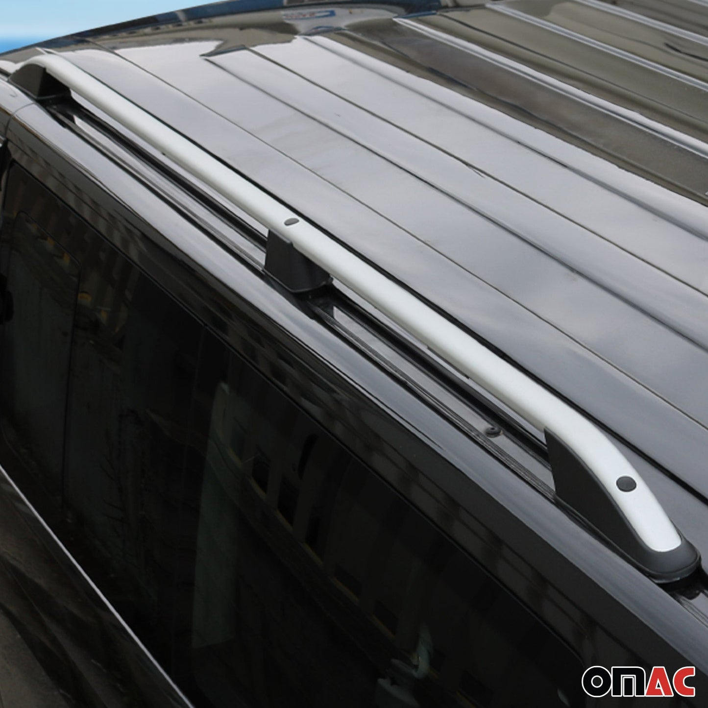 OMAC Roof Racks Side Rails for Chevrolet City Express 2015-2018 Aluminium Silver 2Pcs '5035930