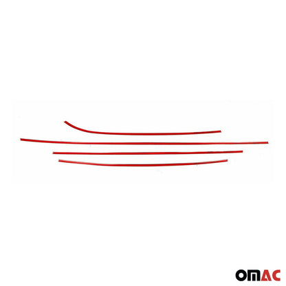 2012-2017 Hyundai Veloster Window Molding Trim Streamer Stainless Steel Silver 4 Pcs