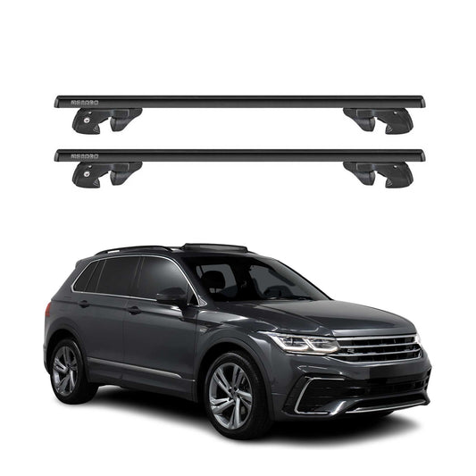 2018-2024 VW Tiguan Roof Rack Cross Bars Black