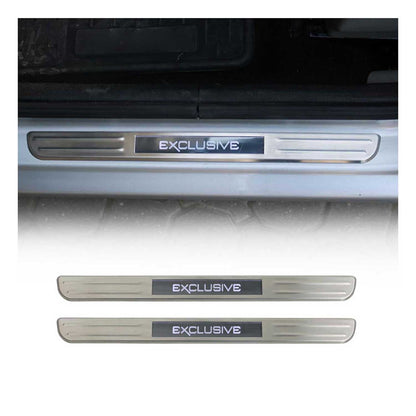 2017-2020 Mercedes SLC Class Door Sill Scuff Plate Illuminated Exclusive Brushed Stainless Steel 2Pcs