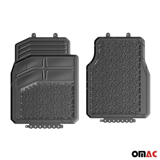 OMAC BF Goodrich Rugged Floor Mats Liners for RAM All Weather Black Rubber 2 Pieces 96BF444