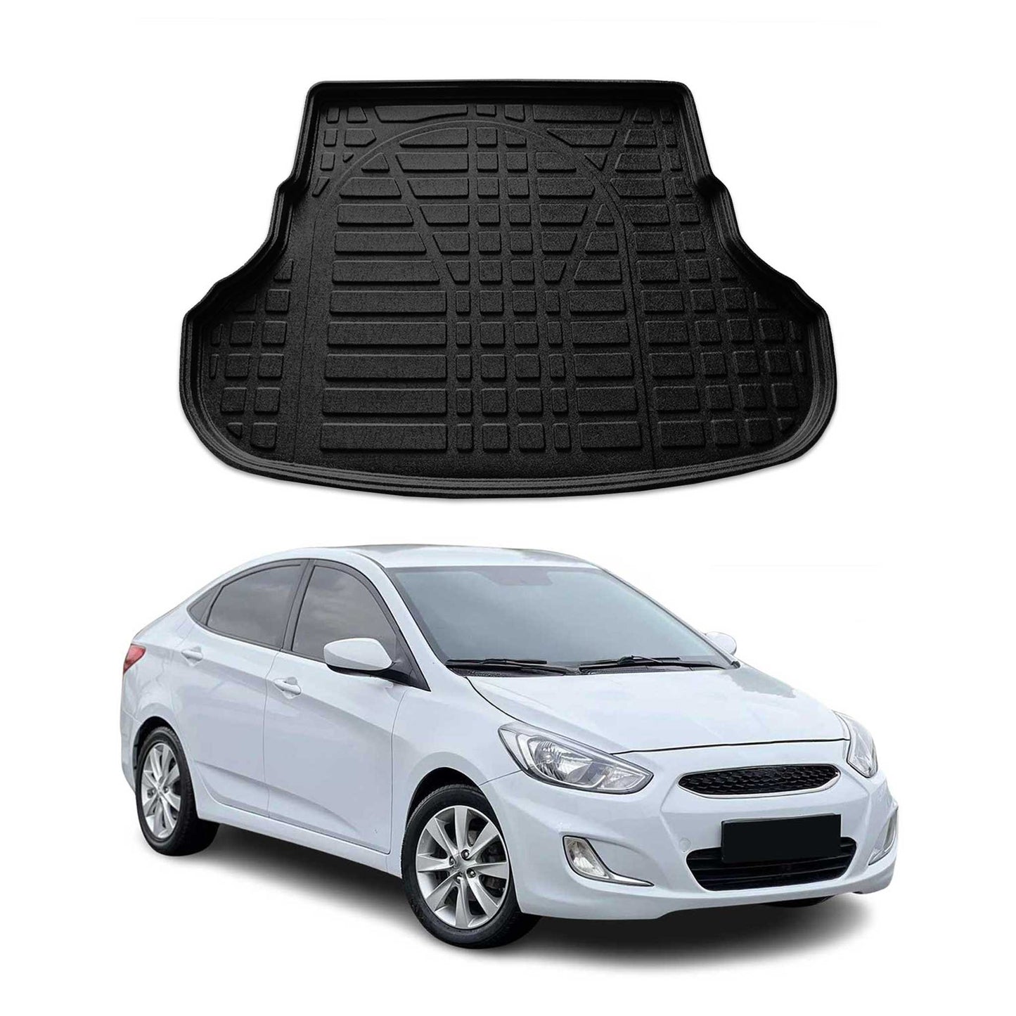 2012-2017 Hyundai Accent Cargo Liner Trunk Mat All Weather Black