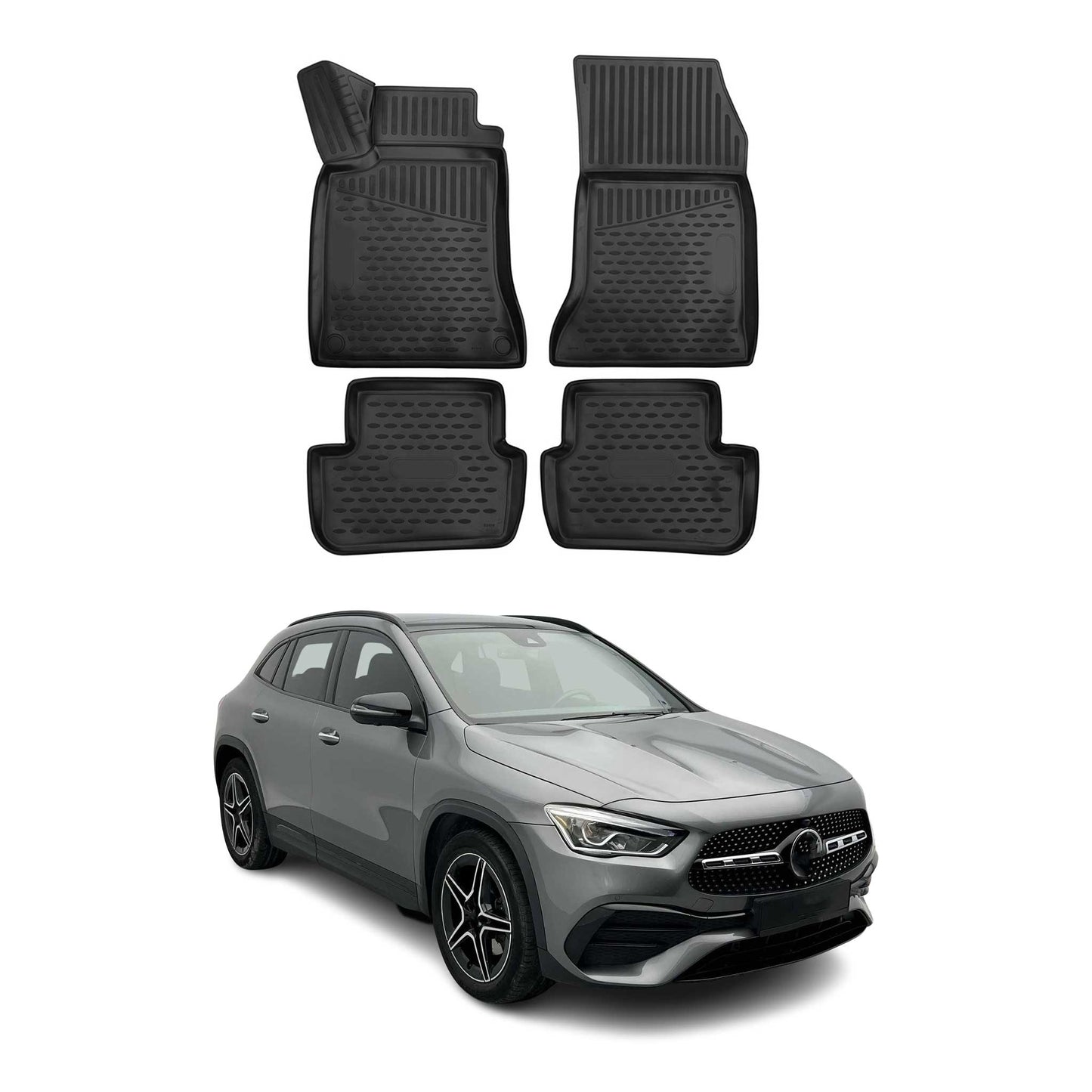 2020-2026 Mercedes GLA Class H247 Floor Mats Liners Full Set All Weather Black