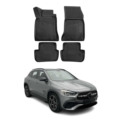 2020-2026 Mercedes GLA Class H247 Floor Mats Liners Full Set All Weather Black