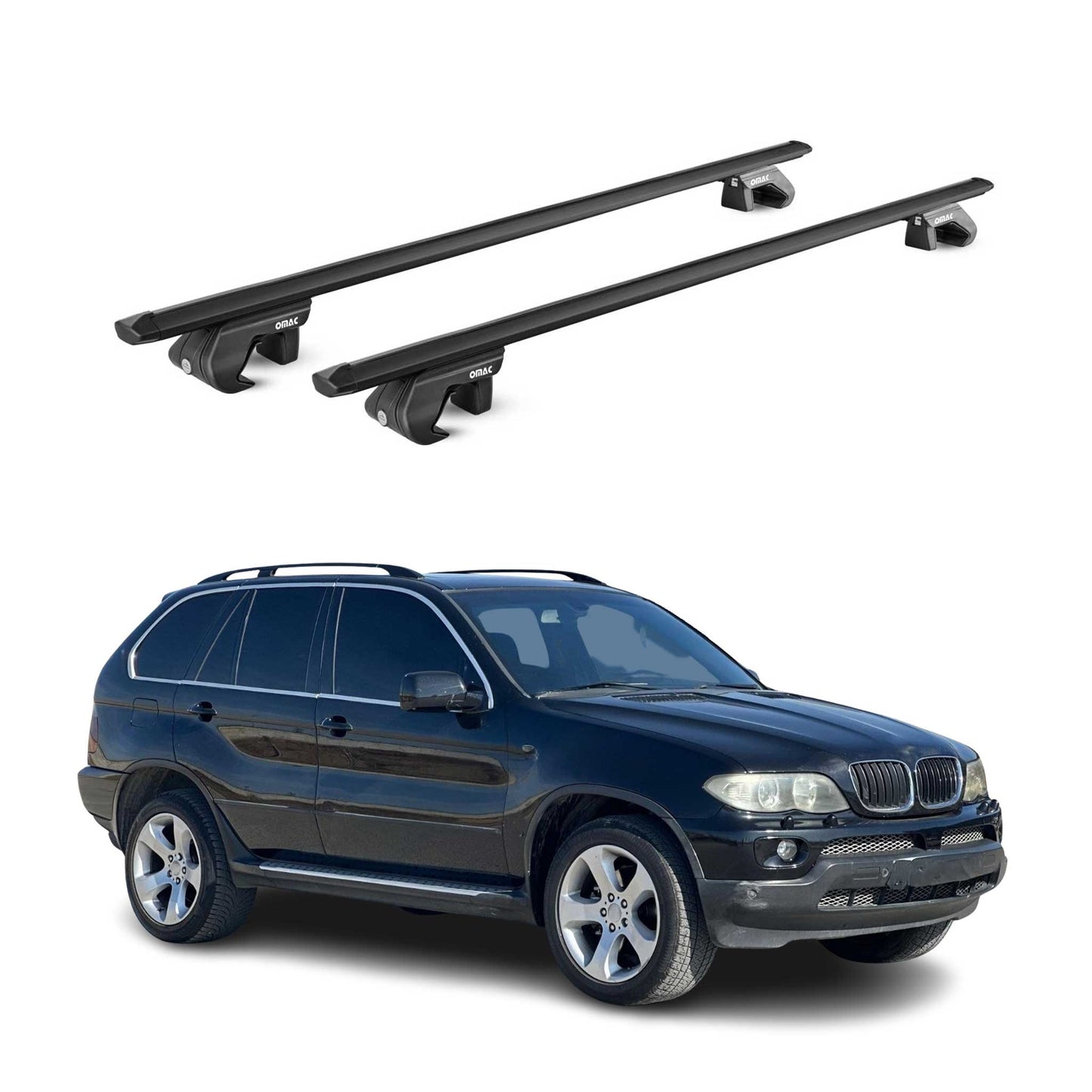 2000-2013 BMW X5 E53 E70 Roof Rack Cross Bars Black
