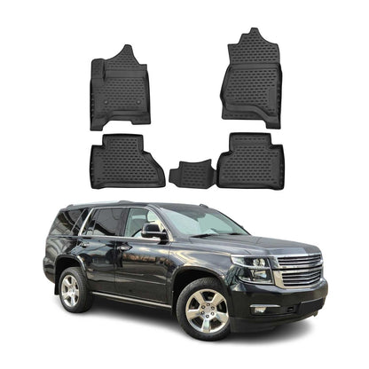 2015-2020 Chevrolet Tahoe Floor Mats Liners Full Set All Weather Black