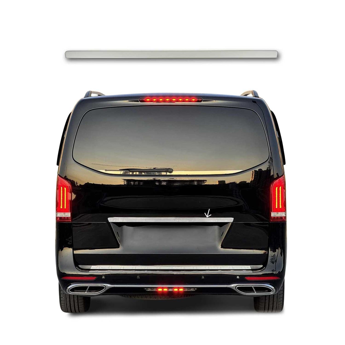 2016-2024 Mercedes Metris Rear Trunk Tailgate Door Handle Cover Stainless Steel