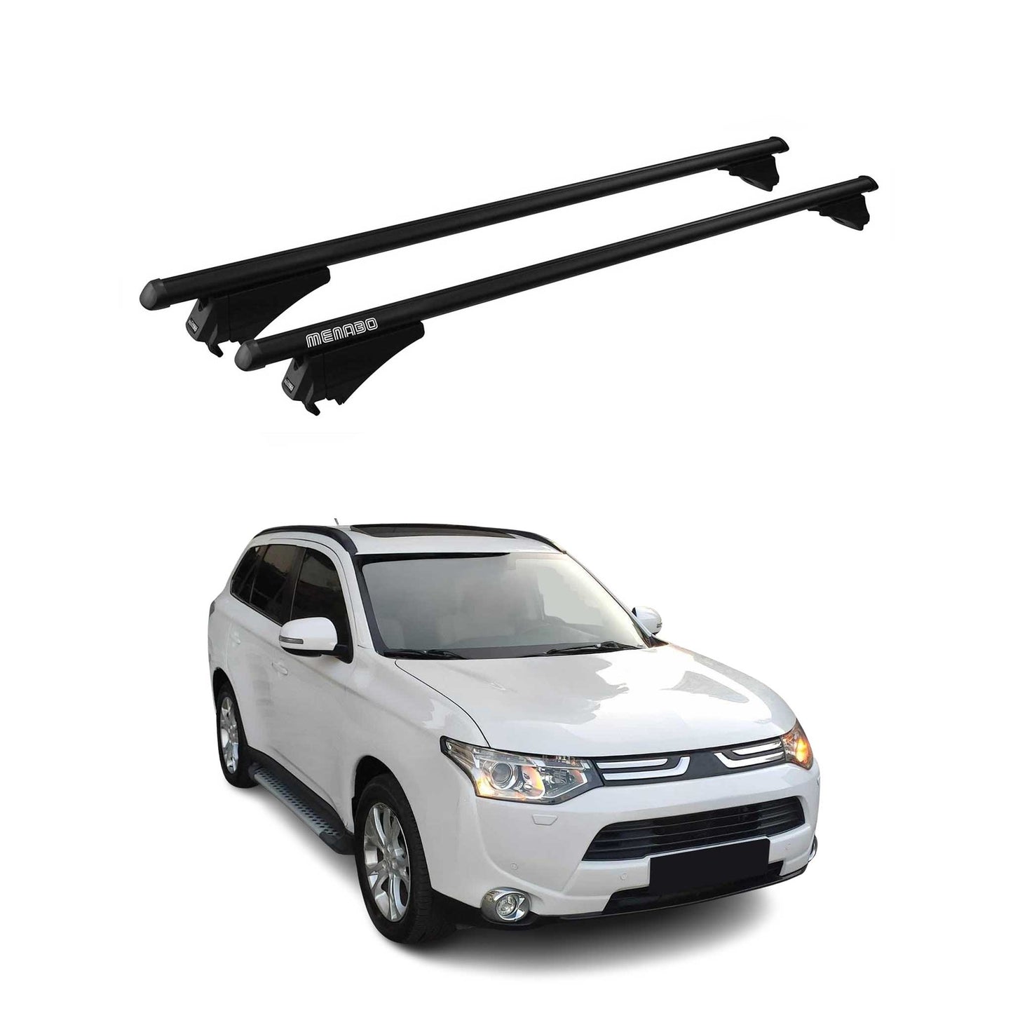2014-2020 Mitsubishi Outlander Roof Rack Cross Bars Black