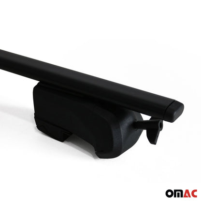 OMAC Roof Racks Luggage Carrier Cross Bars Iron for Lincoln MKC 2015-2019 Black 2Pcs G003054