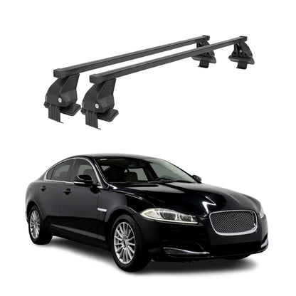 2009-2015 Jaguar XF Roof Rack Cross Bars Black