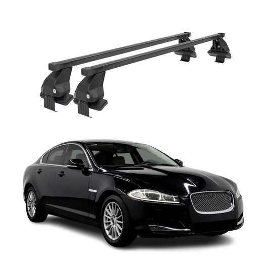 2009-2015 Jaguar XF Roof Rack Cross Bars Black