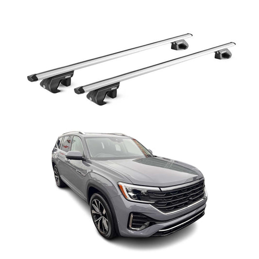 2025 VW Atlas Roof Rack Cross Bars Luggage Carrier Alu Silver 2x