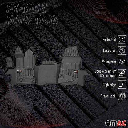 OMAC OMAC Premium Floor Mats for Ford Transit 2015-2021 All-Weather Heavy Duty 2626454F