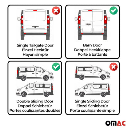 OMAC Window Curtain for Mercedes Sprinter W906 2006-2018 Long WB Double Sliding Gray 4724242G-CC