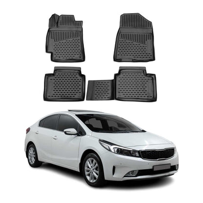 2019-2024 Kia Forte Floor Mats Liners Full Set All Weather Black