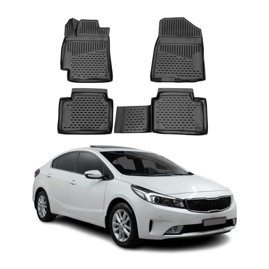 2019-2024 Kia Forte Floor Mats Liners Full Set All Weather Black