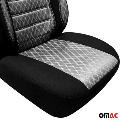 2014-2025 RAM Promaster Front Car Seat Covers Protector Grey & Black 2+1 Set