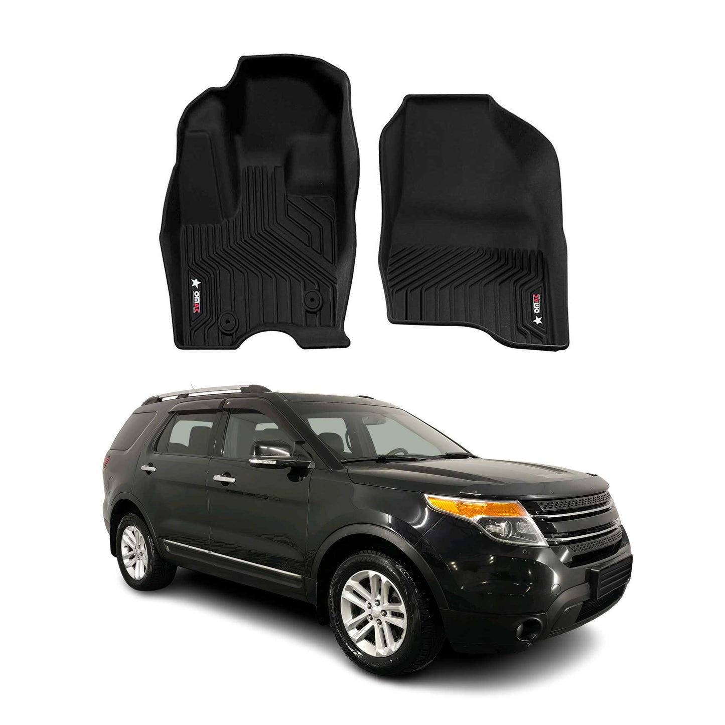 2011-2015 Ford Explorer Premium Floor Mats Liners First Row Front