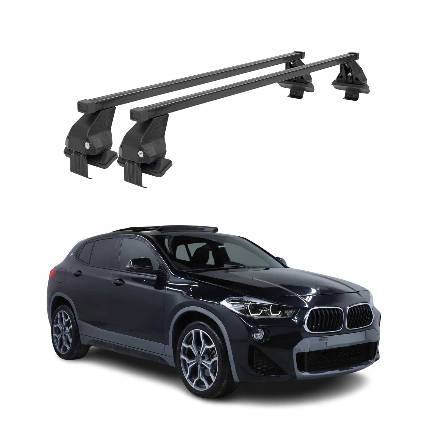 2018-2023 BMW X2 F39 Roof Rack Cross Bars Black