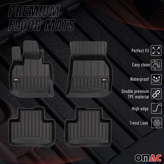 2018-2024 BMW X3 G01 Premium Floor Mats Liners Full Set All Weather Heavy Duty Black