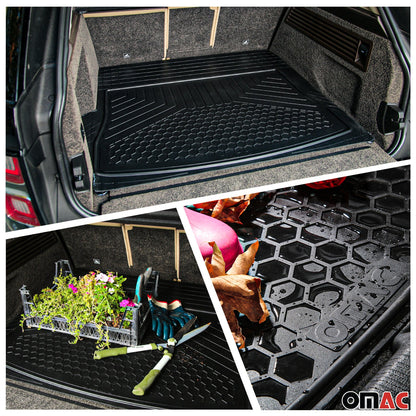 2011-2017 Nissan Juke Semi-Custom fit Floor Mats & Cargo Liner Black 6 Pcs