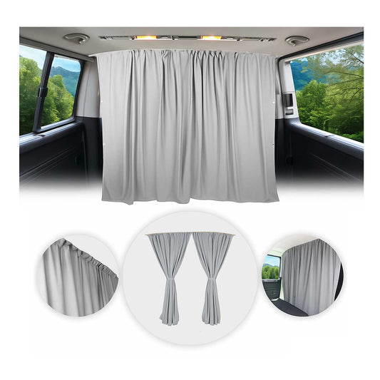 Chrysler Pacifica Cabin Divider Curtains Privacy Curtains Gray 2 Curtains