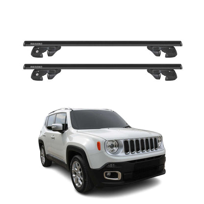 2015-2023 Jeep Renegade Roof Rack Cross Bars Black