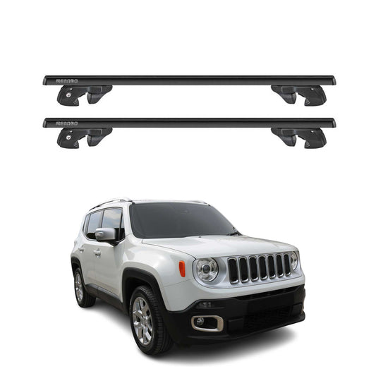 2015-2023 Jeep Renegade Roof Rack Cross Bars Black
