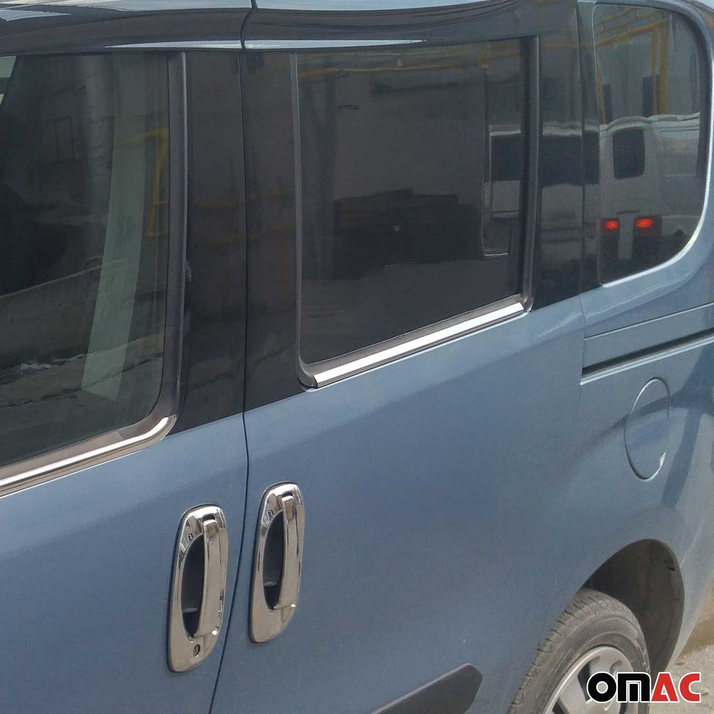 2015-2022 RAM ProMaster City Window Molding Trim Streamer Stainless Steel Silver 4 Pcs