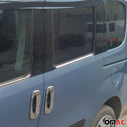 2015-2022 RAM ProMaster City Window Molding Trim Streamer Stainless Steel Silver 4 Pcs