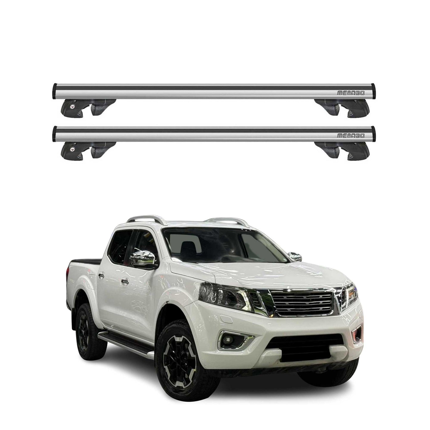 2016-2020 Nissan NP300 Navara Roof Rack Cross Bars Silver
