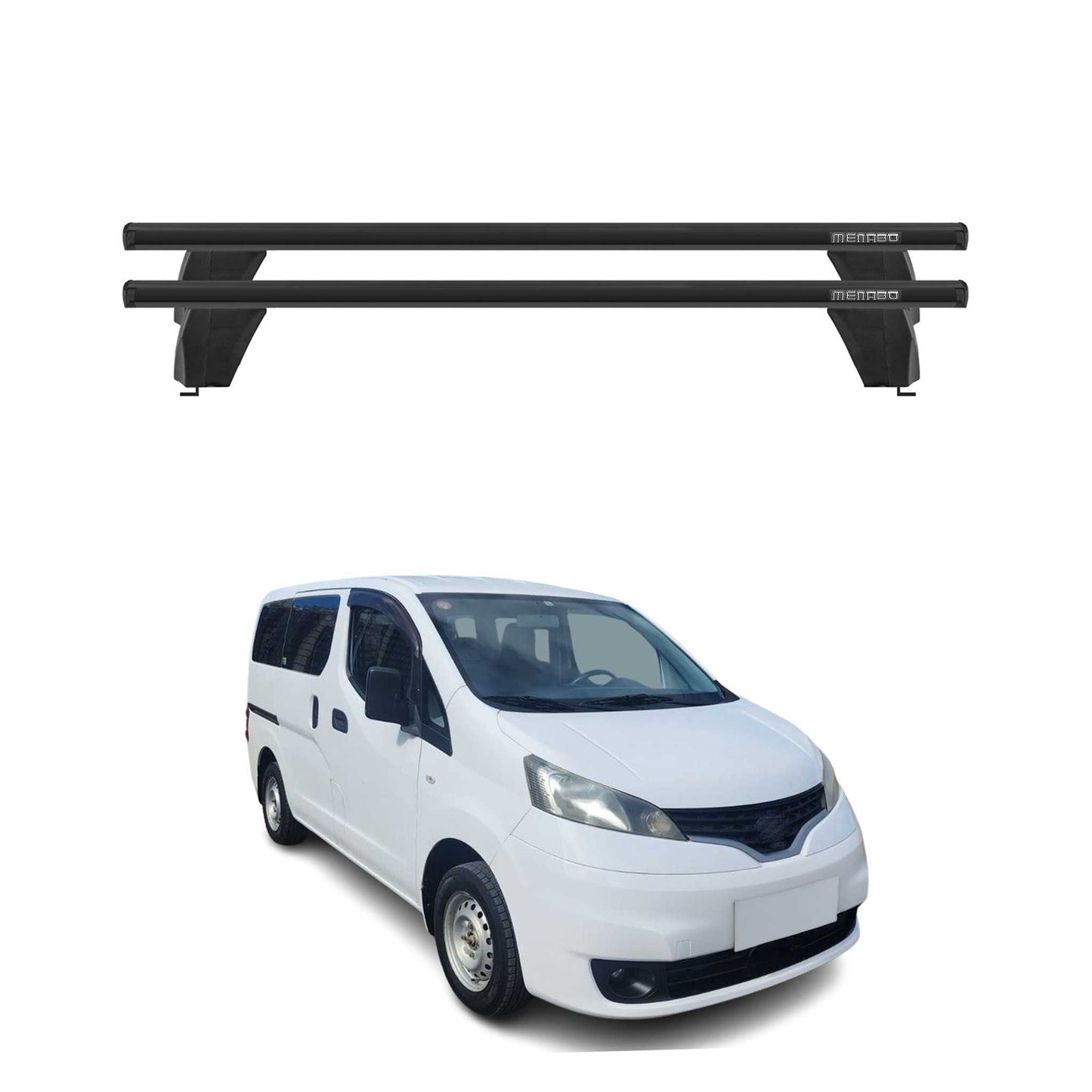 2013-2021 Nissan NV200 Roof Rack Cross Bars Black