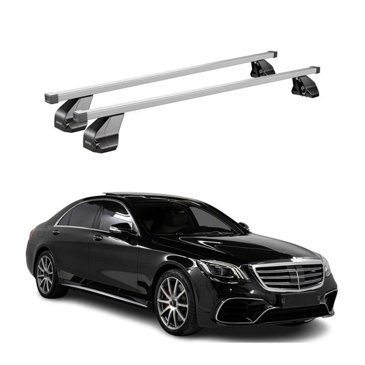 2014-2020 Mercedes S Class W222 Sedan Roof Rack Cross Bars Silver
