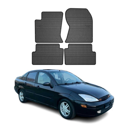 1998-2004 Ford Focus Floor Mats Liners Full Set All Weather Rubber Black