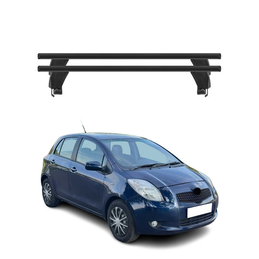 2007-2012 Toyota Yaris Hatchback Roof Rack Cross Bars Black