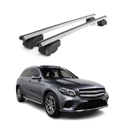 2016-2022 Mercedes GLC Class X253 Roof Rack Cross Bars Silver