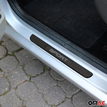 OMAC Door Sill Cover for BMW Illuminated Dark Brushed Chrome Protector Scuff Plate U028478