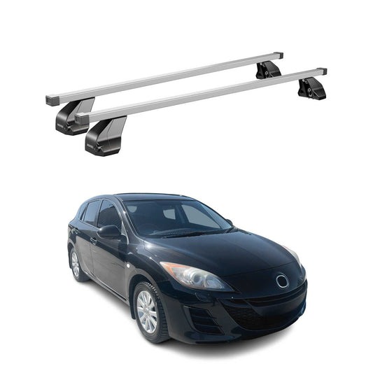 2010-2013 Mazda 3 Hatchback Roof Rack Cross Bars Silver